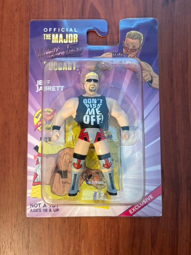 Jeff Jarrett Major Wrestling Figure Podcast Major Bendies Figure With Card