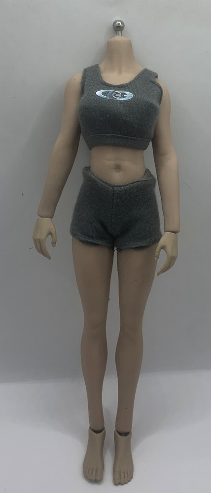1/6 Female Flexible Seamless Doll Body For 12″ Greyish Posable Action Figure B