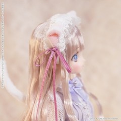 Azone Dreamin Mebae A Gift From M.k White Cat 22.5cm/8.8In 1/6 Full Set Gift