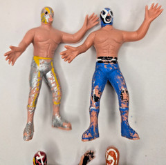 Vintage Mexican Wrestling Figures LUCHO LIBRE x11