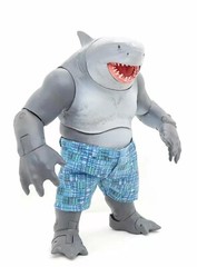 SU-KS-PT-BU: Fabric Blue Beach Shorts for McFarlane King Shark