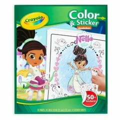 Crayola Color ‘n Sticker Book 50+ Stickers 32 Page Nella The Princess Knight