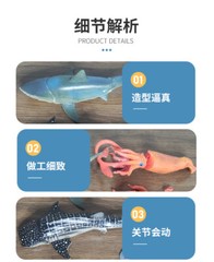 Simulated Solid Joint Movement Whale Great White Shark Marine Animal Combination