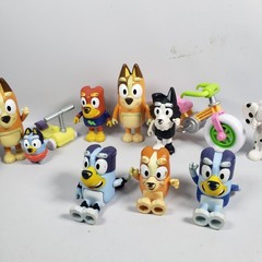 Lot Of Bluey Characters / Figures / Preowned Bicycle
