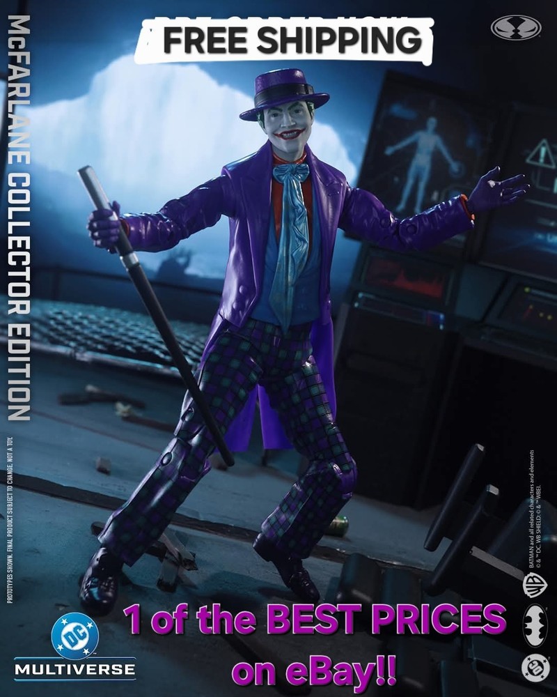💚🤡💜McFarlane DC Multiverse JOKER Batman 1989 #57 Collector Edition 7” Figure