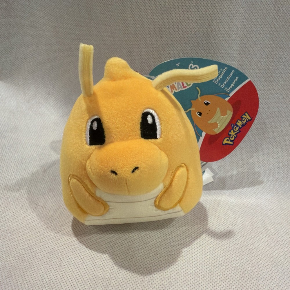 2026 Squishmallows Pokemon DRAGONITE 3.5” Plush Clip Hard To Find Brand New