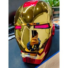 Autoking Iron Man Mk5 1:1 Helmet Wearable Voice-control Mask Cosplay Silver/Gold