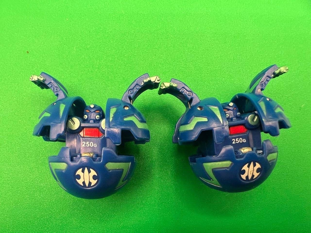 LOT of 2 BAKUGAN BATTLE BRAWLERS ROBOTTALION Aquos Blue 250g – ST1