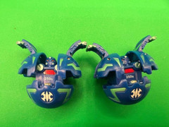 LOT of 2 BAKUGAN BATTLE BRAWLERS ROBOTTALION Aquos Blue 250g – ST1