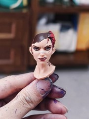 1/8 League of Legends Vi 21cm Action Figure Model Painted Resin Model Handmade