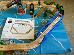 Learning Curve Wooden Thomas Train Down By The Docks Set! VGUC! Extras
