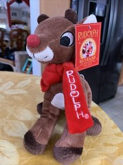 9 1/2″ 50 Years Rudolph The Red Nosed Reindeer Scarf Logo Soft Plush Dandee NWT