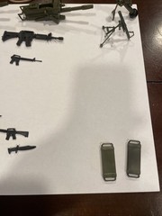 Lot Of Over 120 Accessories Guns Weapons Black Sizes Varies Small Pieces