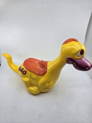 Vintage 1960s Flintstones Dino Pull Toy Large Plastic Hanna Barbera 19in 3/3