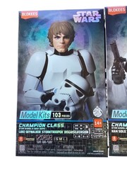 Blokees Star Wars Champion Class Luke Skywalker Han Model Kit Figs Lot Of Two