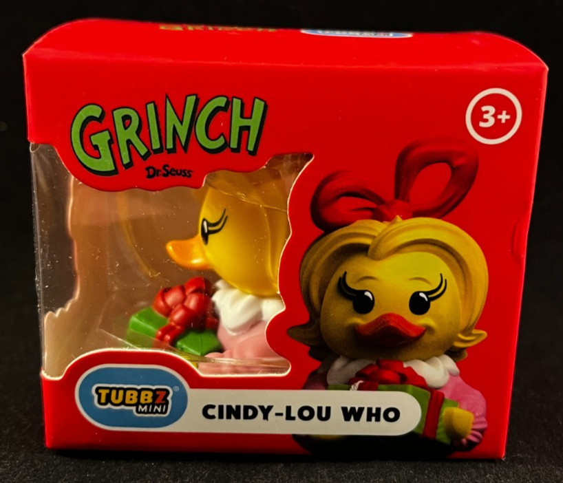 Mini Tubbz – The Grinch – Cindy-Lou Who – Rubber Duck – Approx 2″ High – Red Box