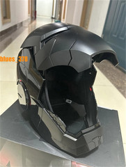 US STOCK Autoking Iron Man Full Black MK5 Helmet Electronic Voice Activated Mask