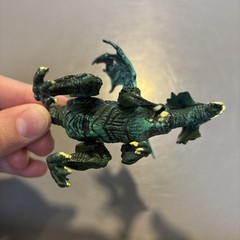 Winged Blue Green Dragon Articulated 4″ Tall Mythical Fantasy Monster Toy Figure