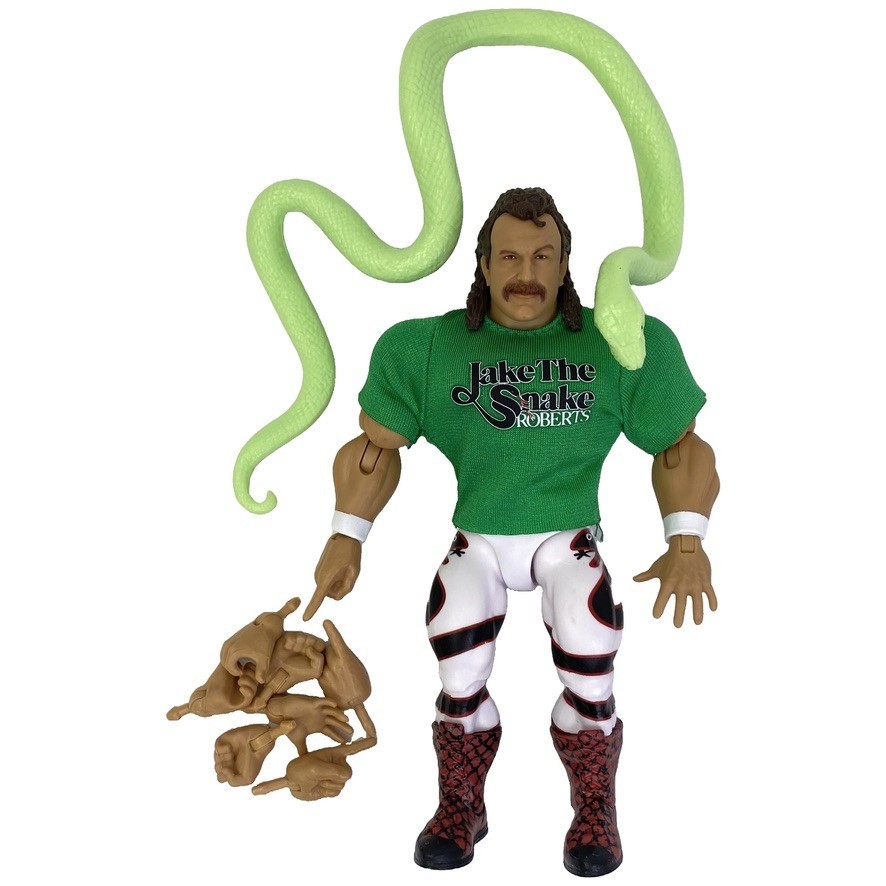 WWE Superstars Jake the Snake Roberts White Pants Figure Retro Mattel No Box