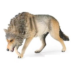 North American Wolf Toy Action Figure Small Animal Figurine Doll Gift for Kids