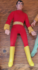 Lot of (14) vintage MEGO figures , solid bodies and accessories – DC, Star Trek+