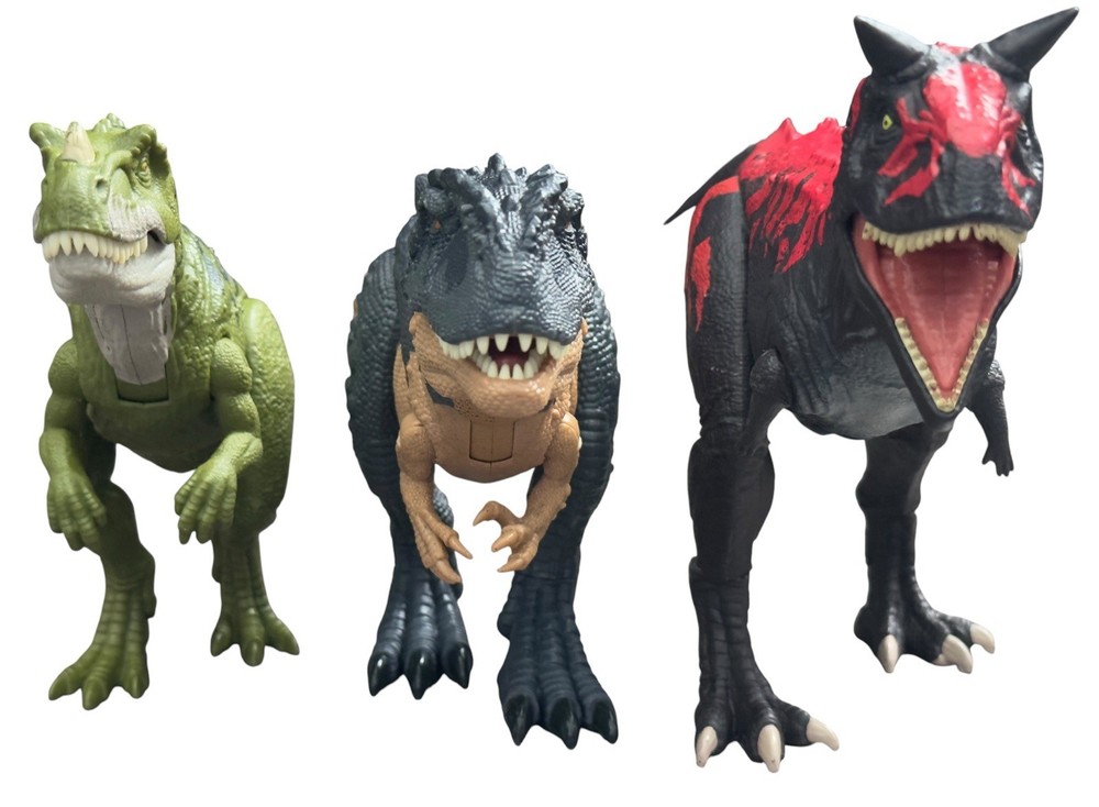 Jurassic World Dinosaur Figure Lot Ceratosaurus Mapusaurus Carnotaurus Mattel