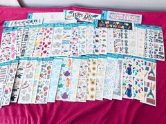 Lot of 100 vintage Frances Meyer Stickers Sheets. Factory sealed. Scrapbooking