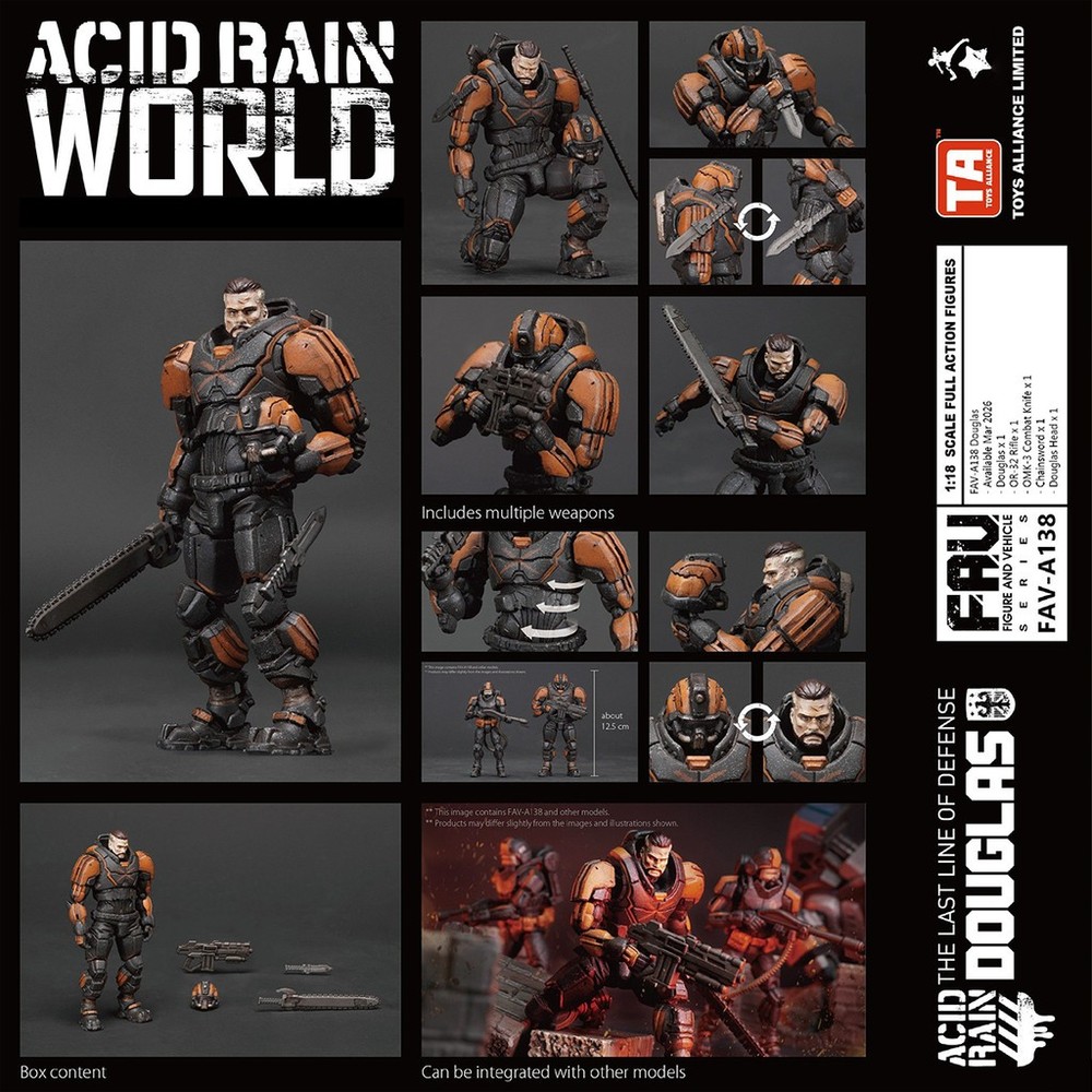 HIPLAY TOYS ALLIANCE Acid Rain World FAV-A138 Douglas 1/18 Scale Action Figure