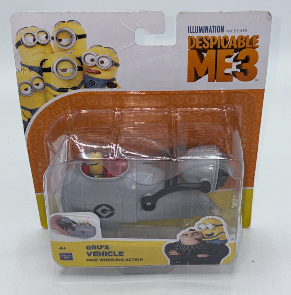 Despicable Me 3 Gru’s Vehicle Minion Toy Sealed Free Wheeling Action
