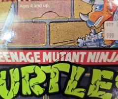 Playmates TMNT Triceraton Action Figure Boxed w/ Utility Belt & Gun Ages 4+