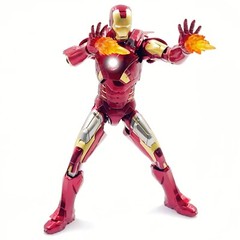 Marvel Avengers Iron Man Mark 7 MK7 Ironman Toy LED Light Action Figure Model