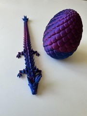 3D Printed Dragon Egg Full Articulated Crystal Dragon Fidget Toy Home Decor Toys