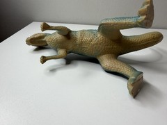 JARU Pachycephalosaurus Dinosaur Figure Blue Green Rubber Vinyl 8” #1083 Toy
