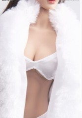 1/6 female Faux white Fur Jacket coat for 12″ figure phicen kumik verycool ❶USA❶