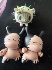 Lot Of 6 Tokidoki Figurines Cheetah, Sergeant + 6 Kidrobot Dunny bear Cactus