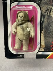 1983 Kenner Star Wars Lumat Ewok ROTJ 79-C Back MOC Cut POP Last 17
