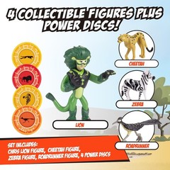 Wicked Cool Toys Wild Kratts, Activate Creature Power, Runners 4-Pack Figure Set