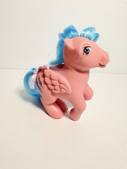 Vintage 1983 My Little Pony G1 Firefly Pink Blue Lightning Bolts Pegasus Wings