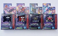 4 – TRANSFORMERS CORE CLASS LEGACY OPTIMUS PRIME/SHOCKWAVE/SOUNDWAVE/BOMB-BURST