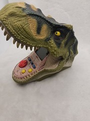 Jurassic Park III T Rex Jaw Chomping Handheld Game Tiger Electronics 2001 Tested