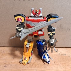Bandai SMP Super Minipla Zyuranger MMPR Megazord & Dragonzord Complete