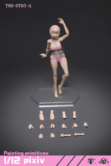 T86-ST05-A: 86Toys 1/12 scale female body (Pale, large chest)