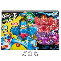 Heroes of Goo Jit Zu Ultra Raptor 3 Pack – Dinogoo Tyro Blazago Shredz BRAND NEW