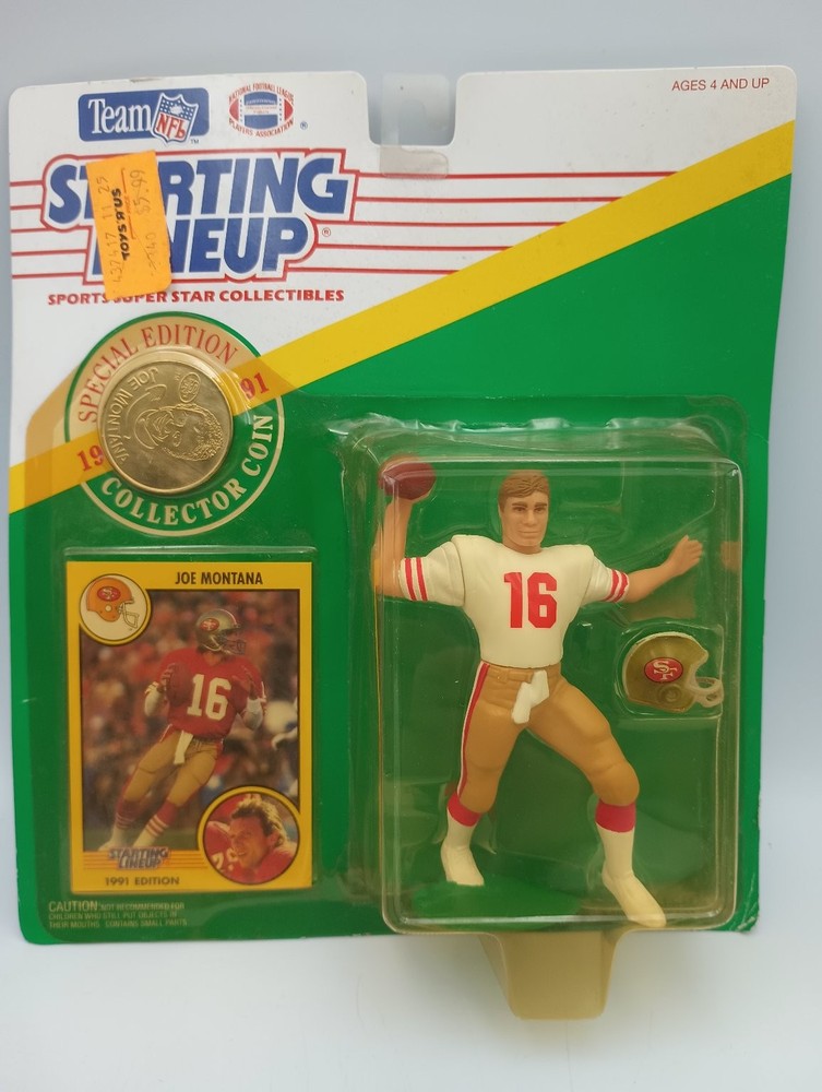 Kenner Joe Montana Starting Lineup NFL 1991 Edition Coin Card Figure