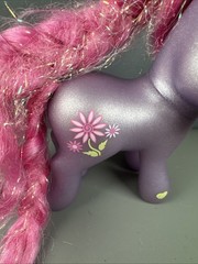 Vintage 2002 G3 My Little Pony Petal Blossom Purple Shimmer Pink Extra Long Hair