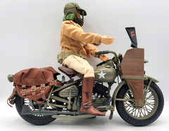 Hasbro GI Joe WW2 Harley Motorcycle And Courier With Accessories