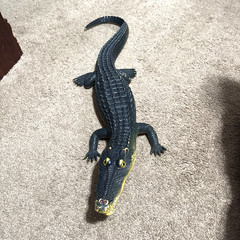 Vintage Hard Plastic Alligator Crocodile 30 Inch Realistic Figurine Toy Rare