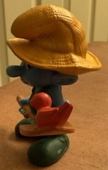 Vintage Smurf Farmer 2011 Peyo McDonalds TV Movie Character Toy 2.75”