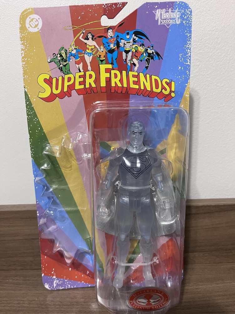McFarlane Super Friends DC Batman Phantom Zone Crystal Superman Red Platinums