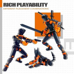 Versatile T13 3D Action Figure Set – Multi-Jointed Titan 13, No Assembly Needed